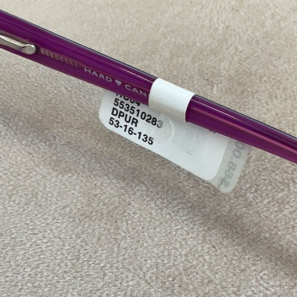 COPY - COPY - NWT HARD CANDY EYEGLASSES HC04 DPUR 53 16 135 PURPLE FRAMES NEW L… - Picture 6 of 9